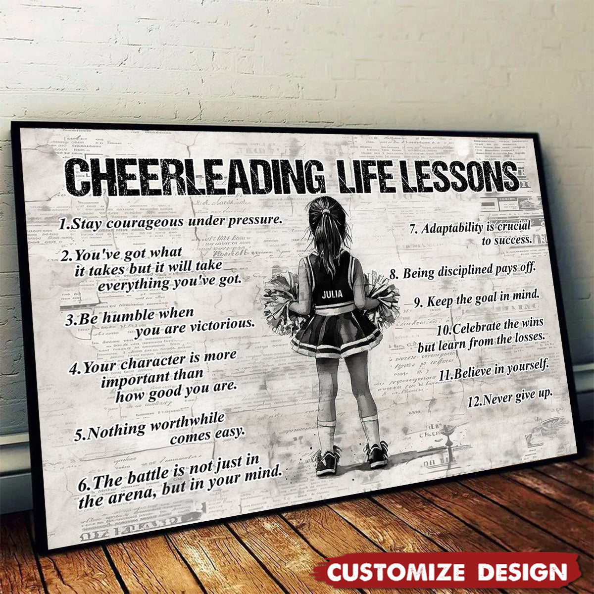 Personalized Cheerleading Kid Poster - Gift For Cheerleader, Cheerleading Lovers