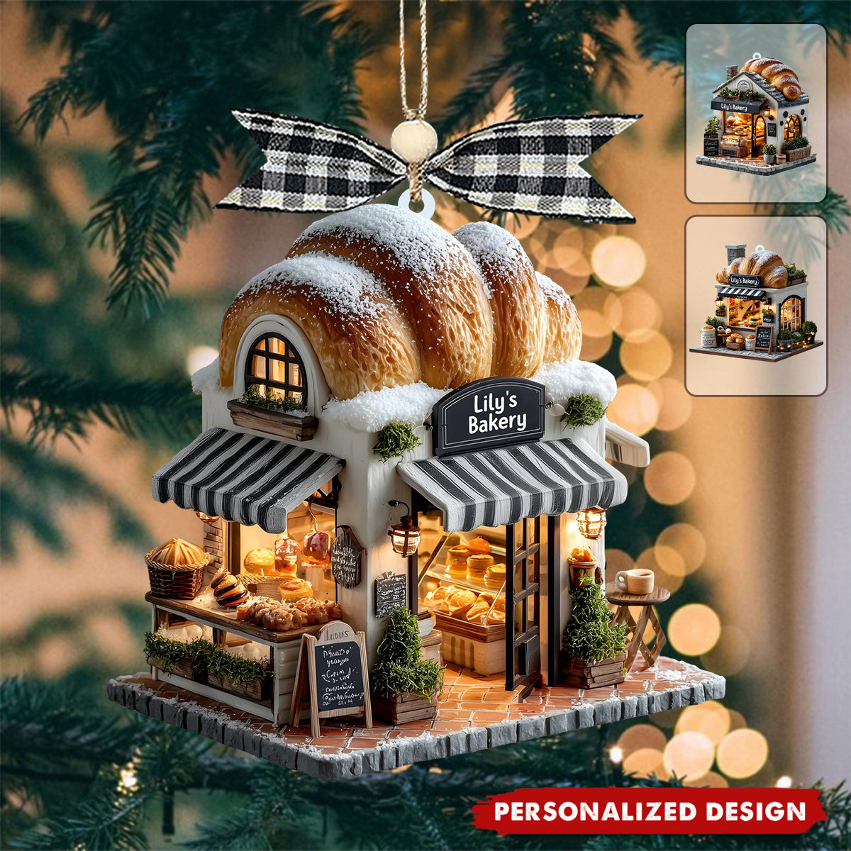 Personalized Bakery Christmas Ornament