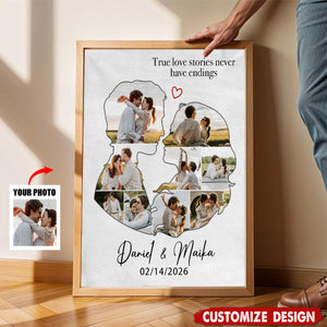 Personalized Couples Canvas Poster - Gift For Husband Wife, Couples
