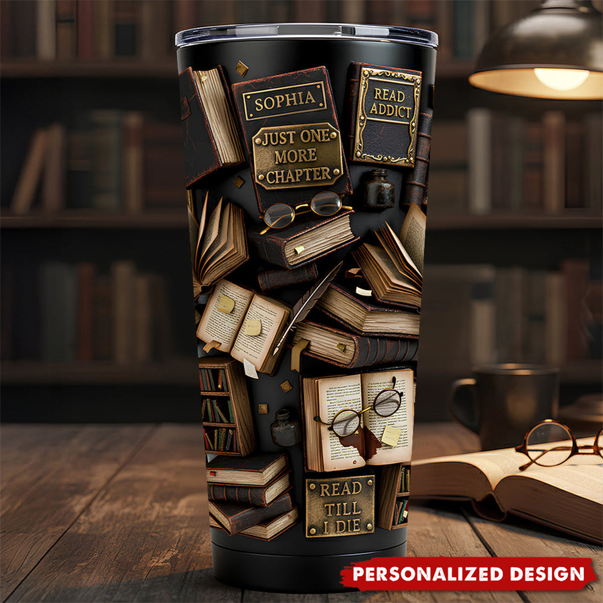 Reading Book Tumbler - Personalized Gifts For Book Lovers