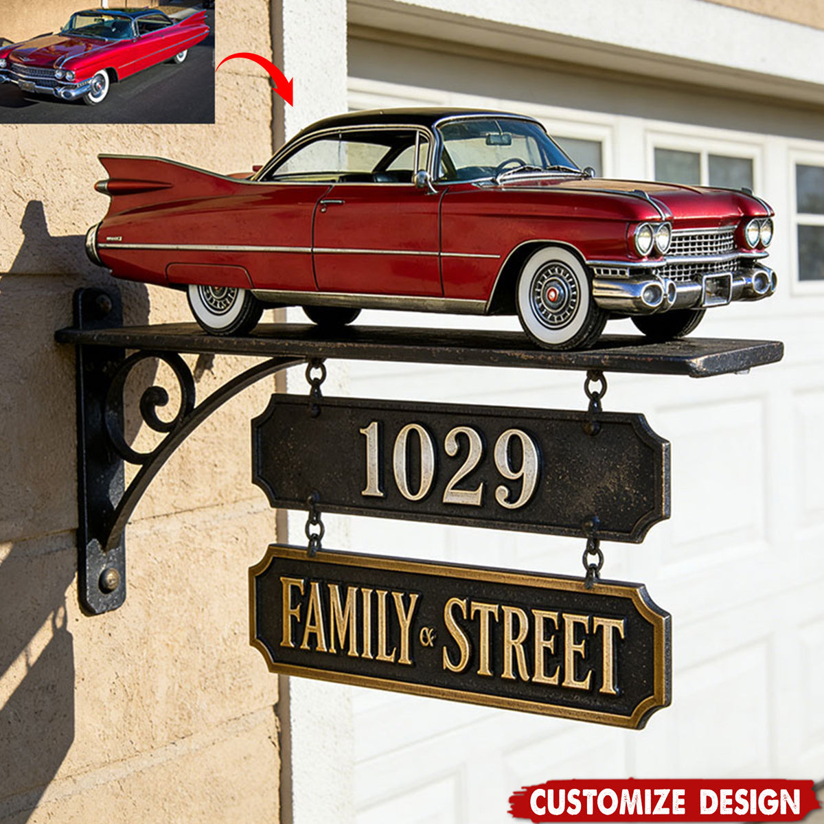 Personalized car photo themed doorplates