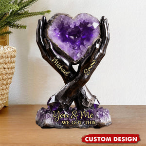 Personalized Couple Shaped Acrylic Plaque - You & Me We Got This