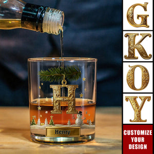 Merry Christmas - Personalized Family Whiskey Glass