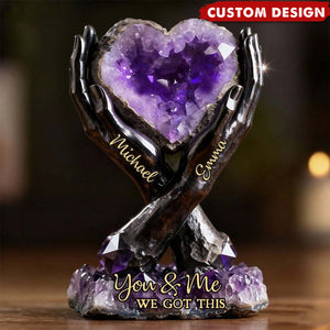 Personalized Couple Shaped Acrylic Plaque - You & Me We Got This