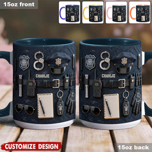 Police Officer - Personalized Police Officer Accent Mug