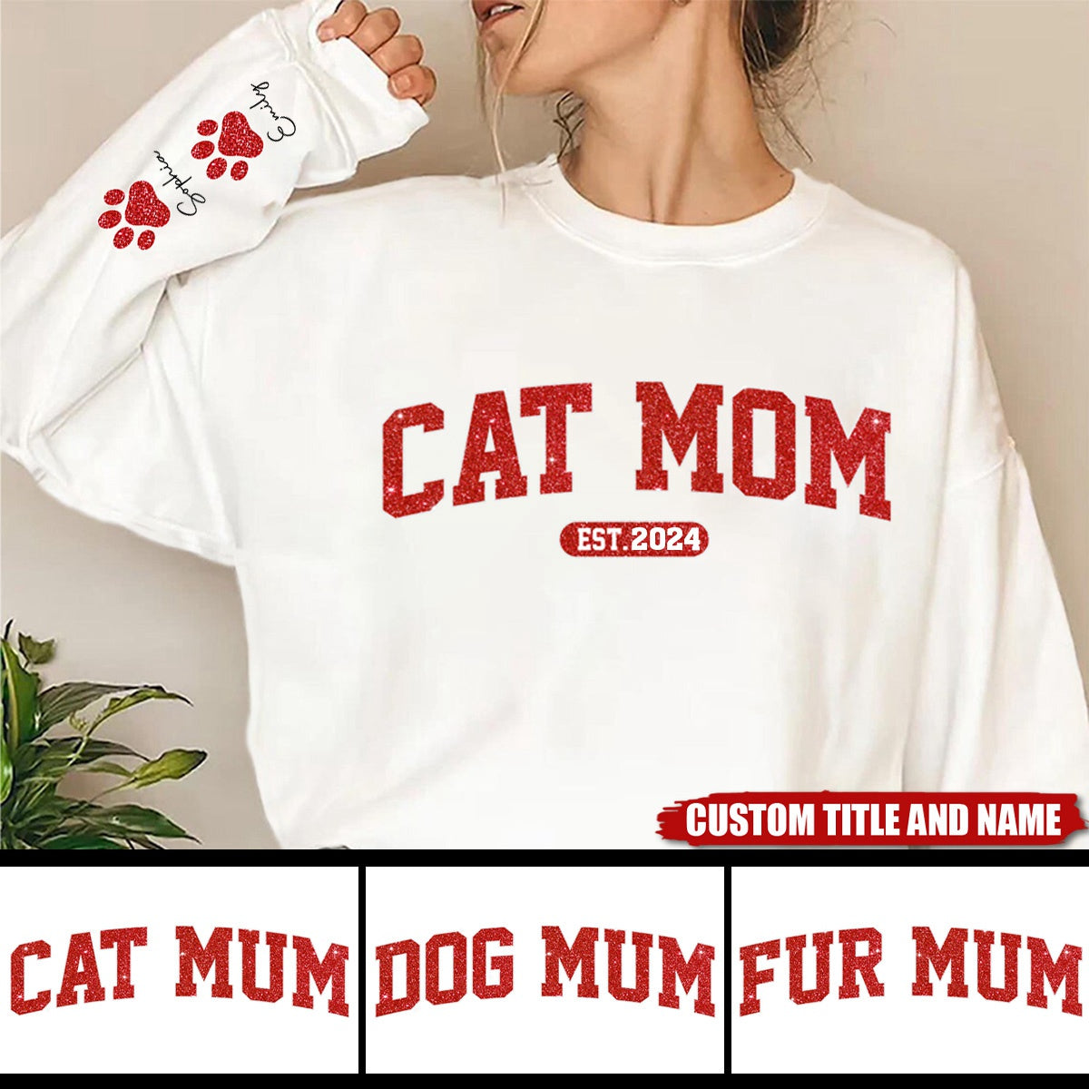 I'm A Cool Dog Mama - Dog Personalized Custom Unisex Sweatshirt With Design On Sleeve