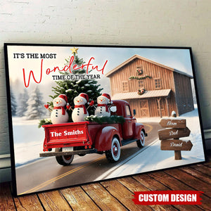 Personalized It's The Most Time Of The Year Family Poster
