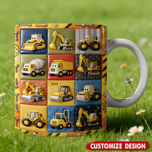 Construction Machine - Personalized Kid Mug