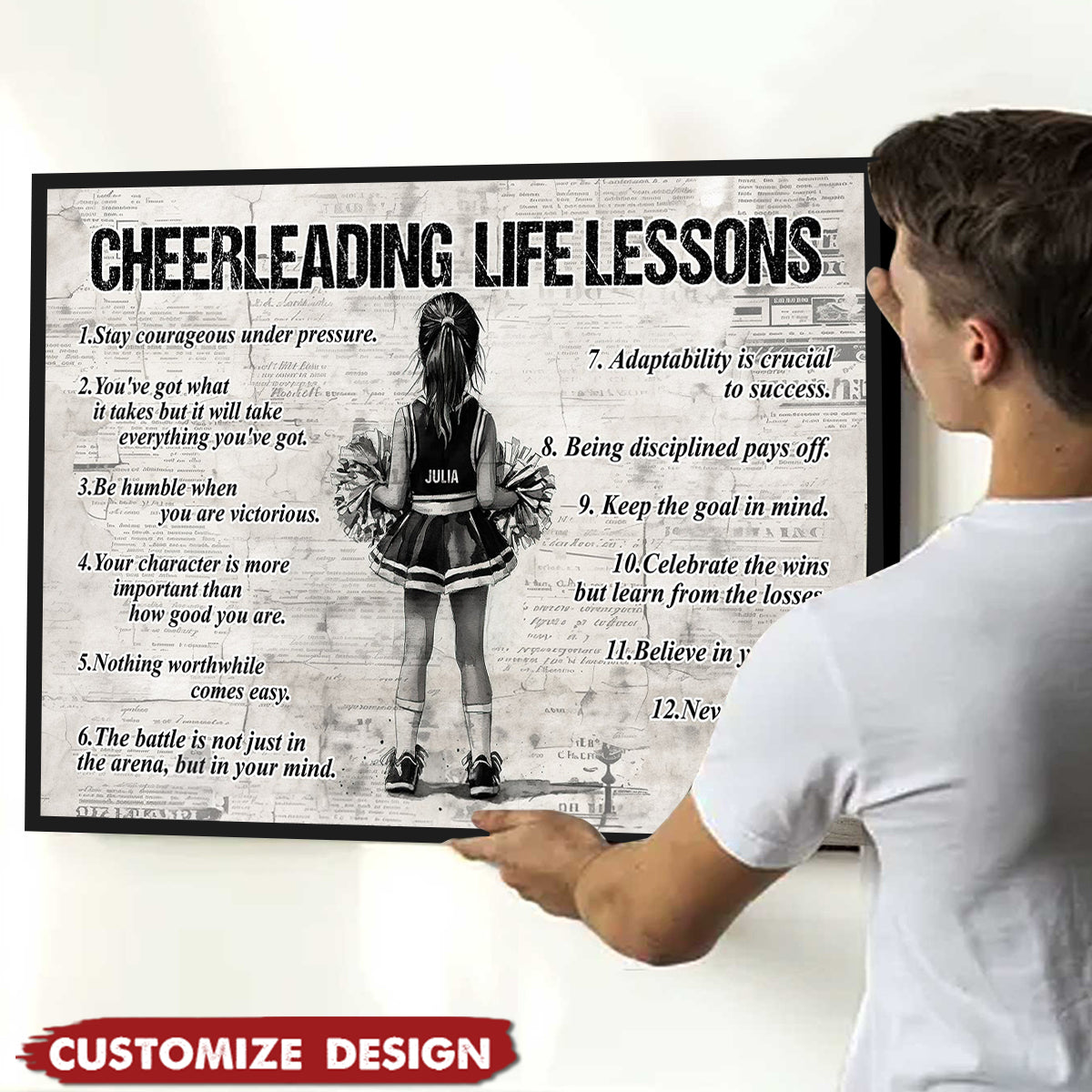 Personalized Cheerleading Kid Poster - Gift For Cheerleader, Cheerleading Lovers