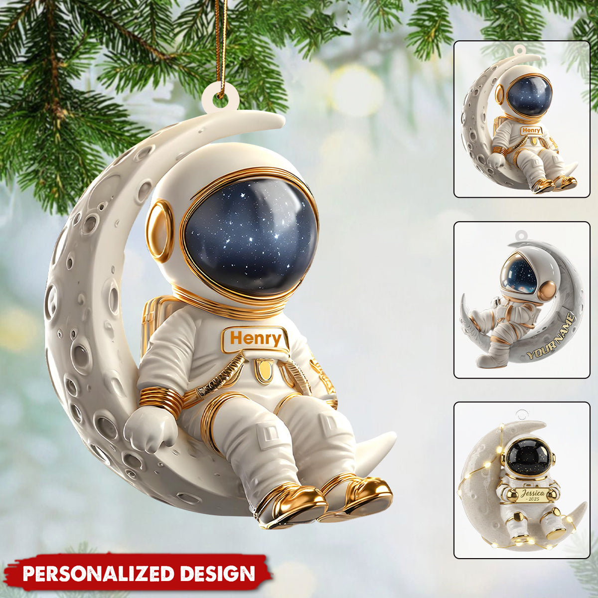 Personalized Astronaut Christmas Ornament-Astronaut Gift