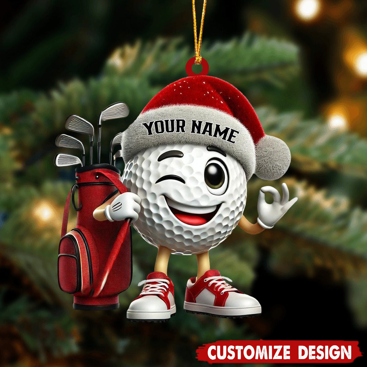 Personalized Golf Ball Ornament-Gift For Golf Lovers-New Release