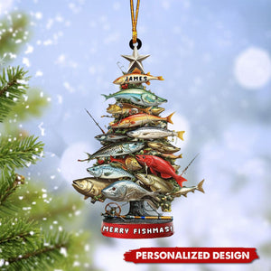 Personalized Fishing Waves Ornament-Gift for Fishing Lover