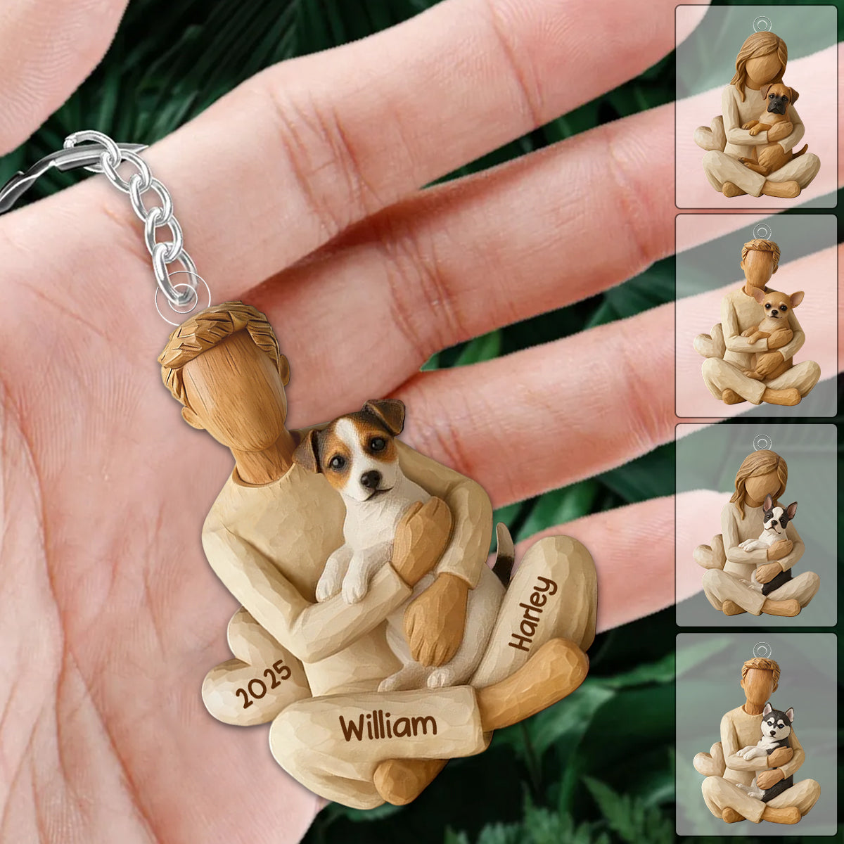 With My Dog - Personalized Acrylic Keychain - Gift For Dog Lovers