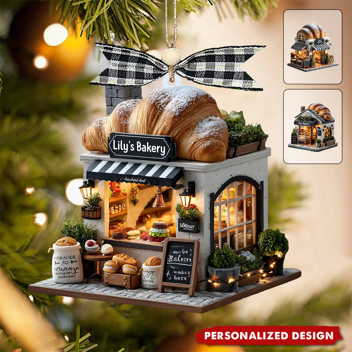 Personalized Bakery Christmas Ornament
