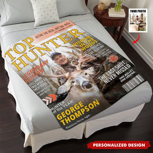 Personalized Retirement Hunting Magazine Blanket-Gifts for Retired Hunters