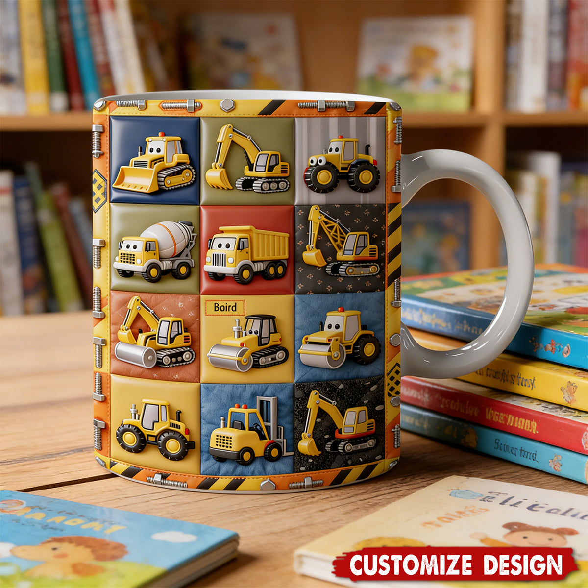 Construction Machine - Personalized Kid Mug