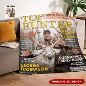 Personalized Retirement Hunting Magazine Blanket-Gifts for Retired Hunters