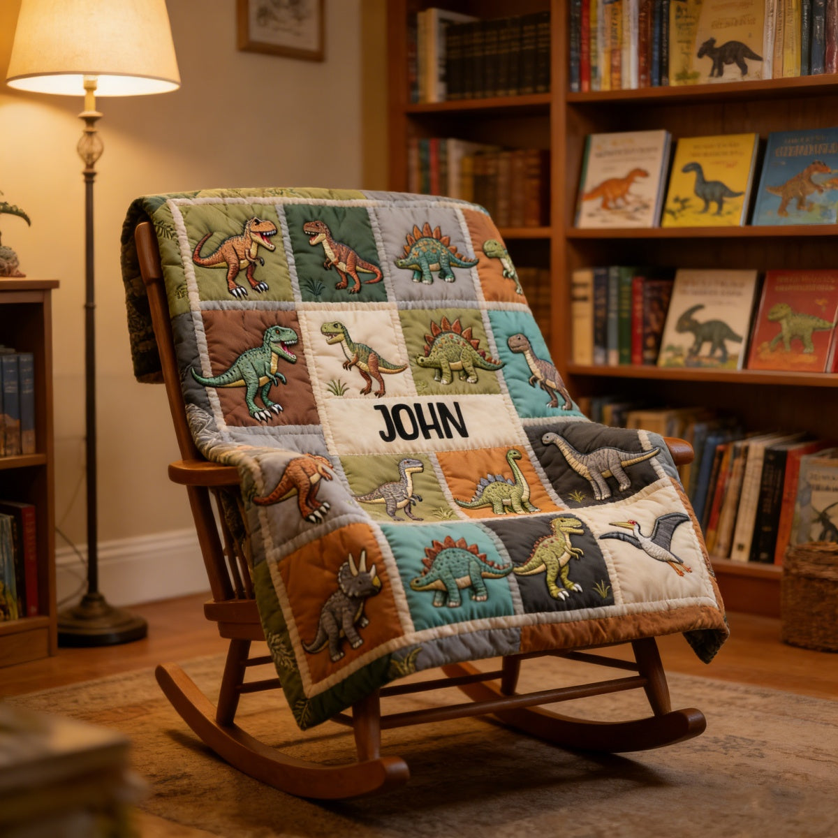 Love Dinosaur - Personalized Kid Blanket