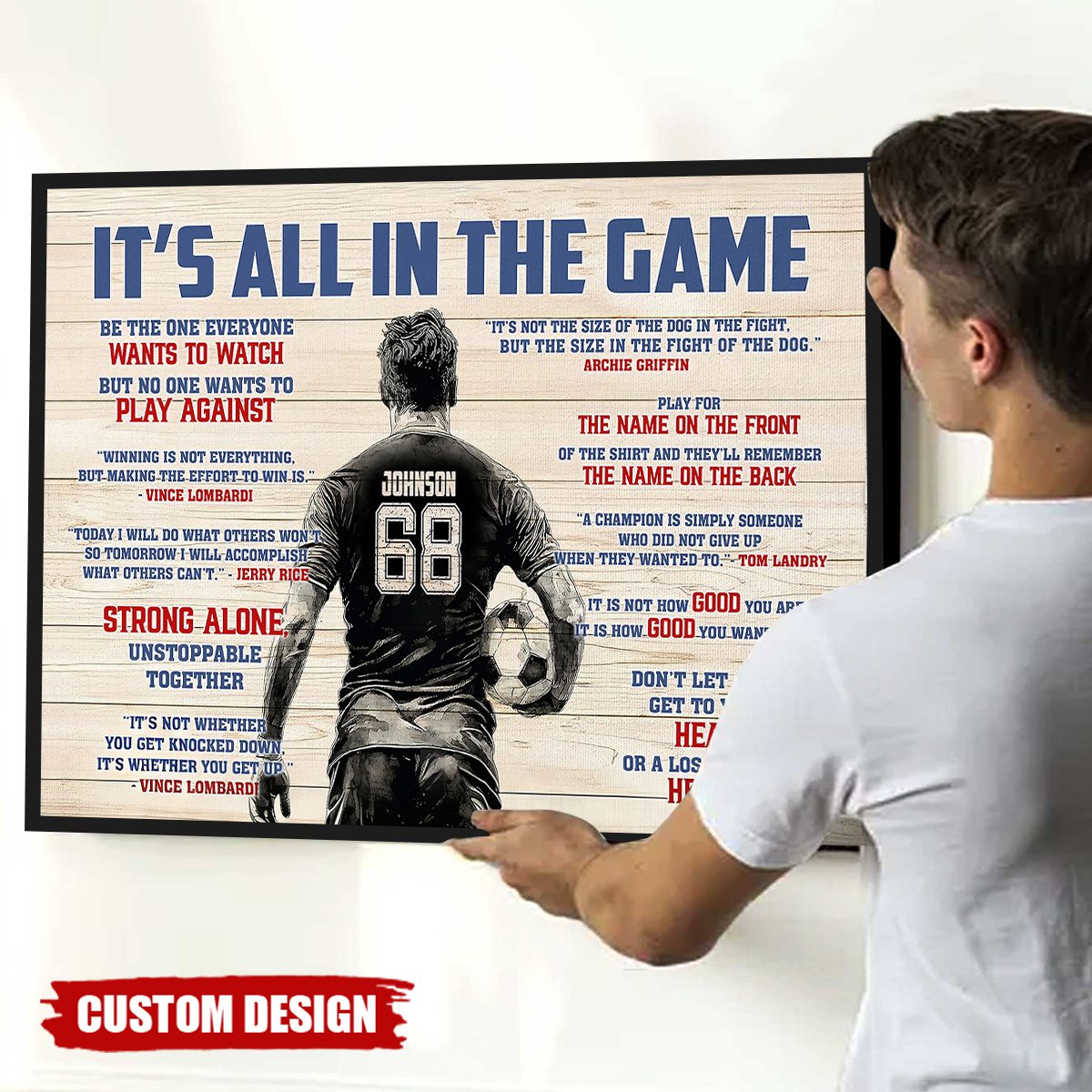 Personalized Soccer Man Poster - Gift For Soccer Lover