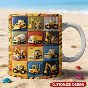 Construction Machine - Personalized Kid Mug