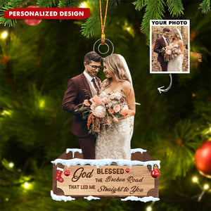 Personalized Photo Couple Acrylic Christmas Ornament-Gifts For Couple