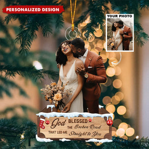 Personalized Photo Couple Acrylic Christmas Ornament-Gifts For Couple