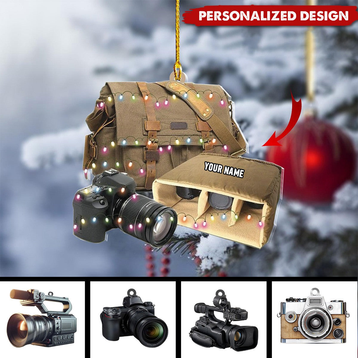 2024 New Release Camera Bag-Personalized Christmas Ornament-Gift For Photography Lover
