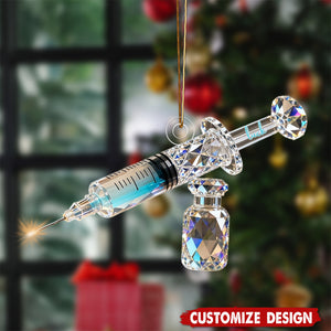 Personalized Syringe Christmas Ornament
