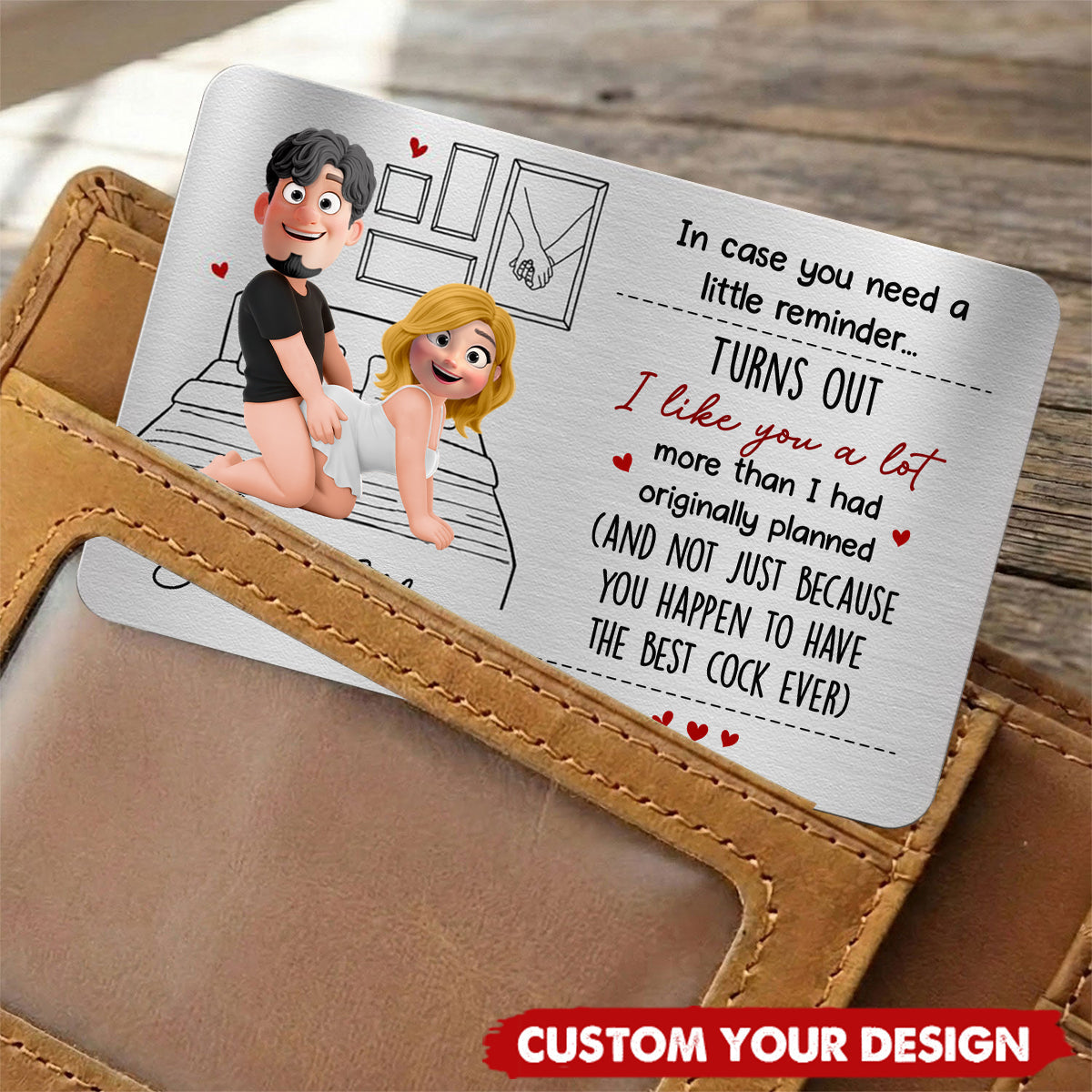 I Promise To Always Be By Your Side Or Under You Or On Top Of You Gift For Him/Her - Personalized Wallet Card