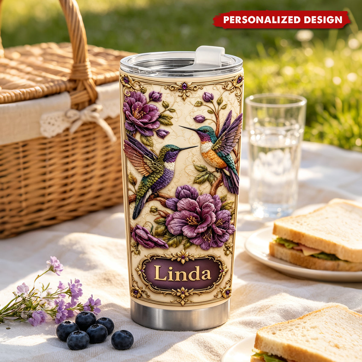 Personalized Hummingbird Tumbler – Made Just for You