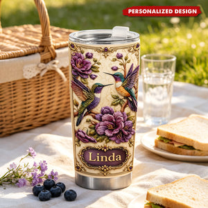 Personalized Hummingbird Tumbler