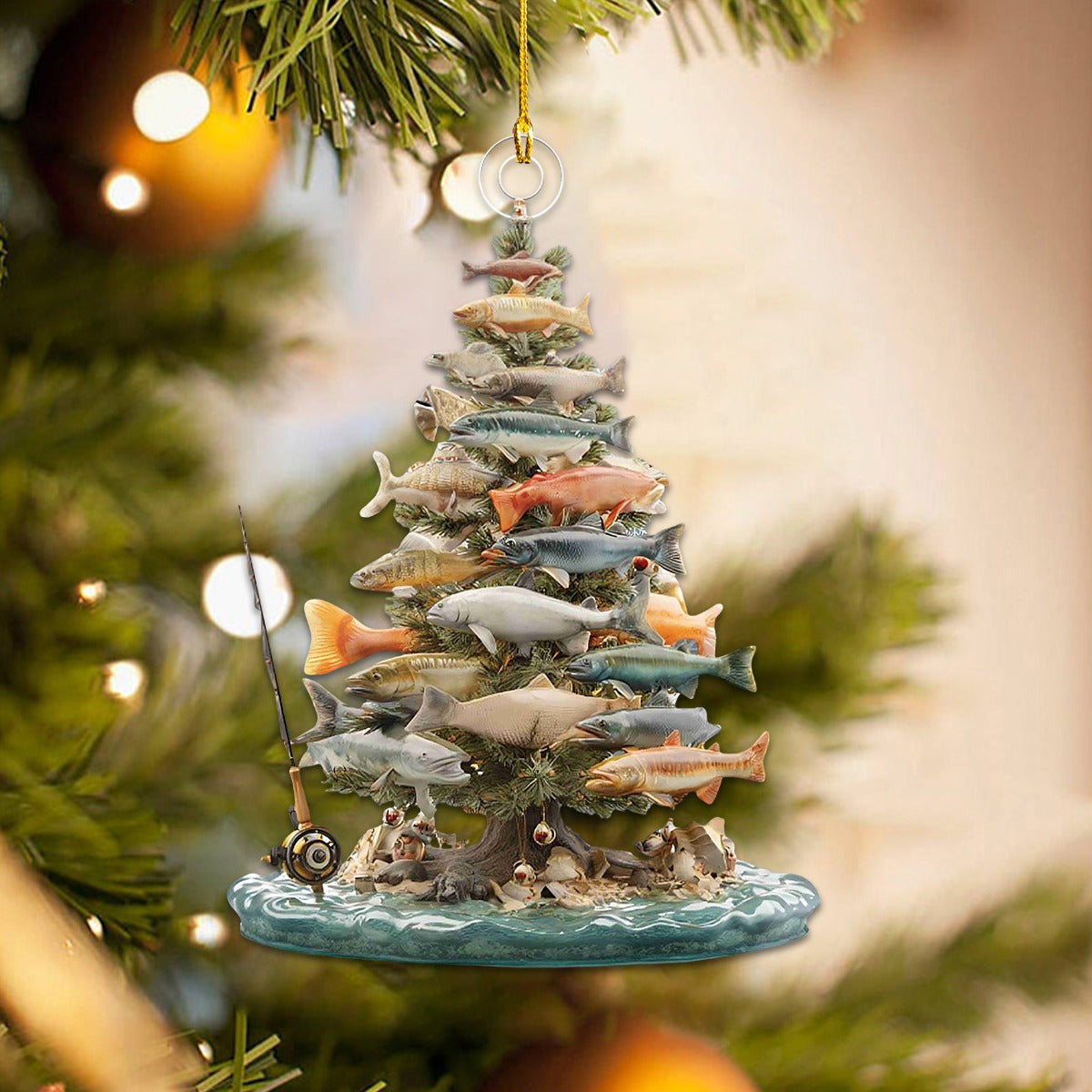 Fishing Christmas Ornament-Gift For Fisherman