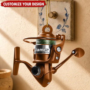 Fishing Rod Personalized Christmas Fishing Ornament , Gift For Fish Ornaments For Fishing Lover