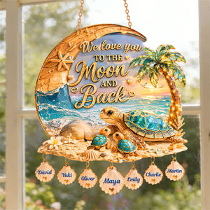 Mother Turtle And Baby Suncatcher - Personalized Gifts For Mom