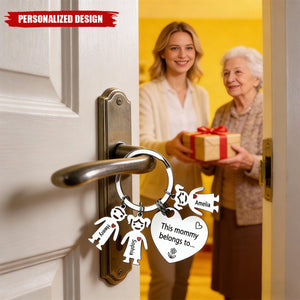 This Mommy belongs to...-Personalized Keychain-Mother's Day Gift