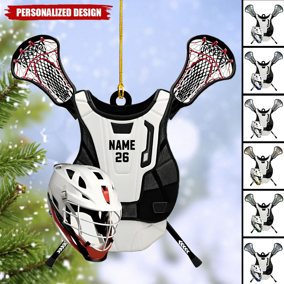 Personalized Lacrosse Christmas Ornament-Gifts For Lacrosse Lover-2024 New Release