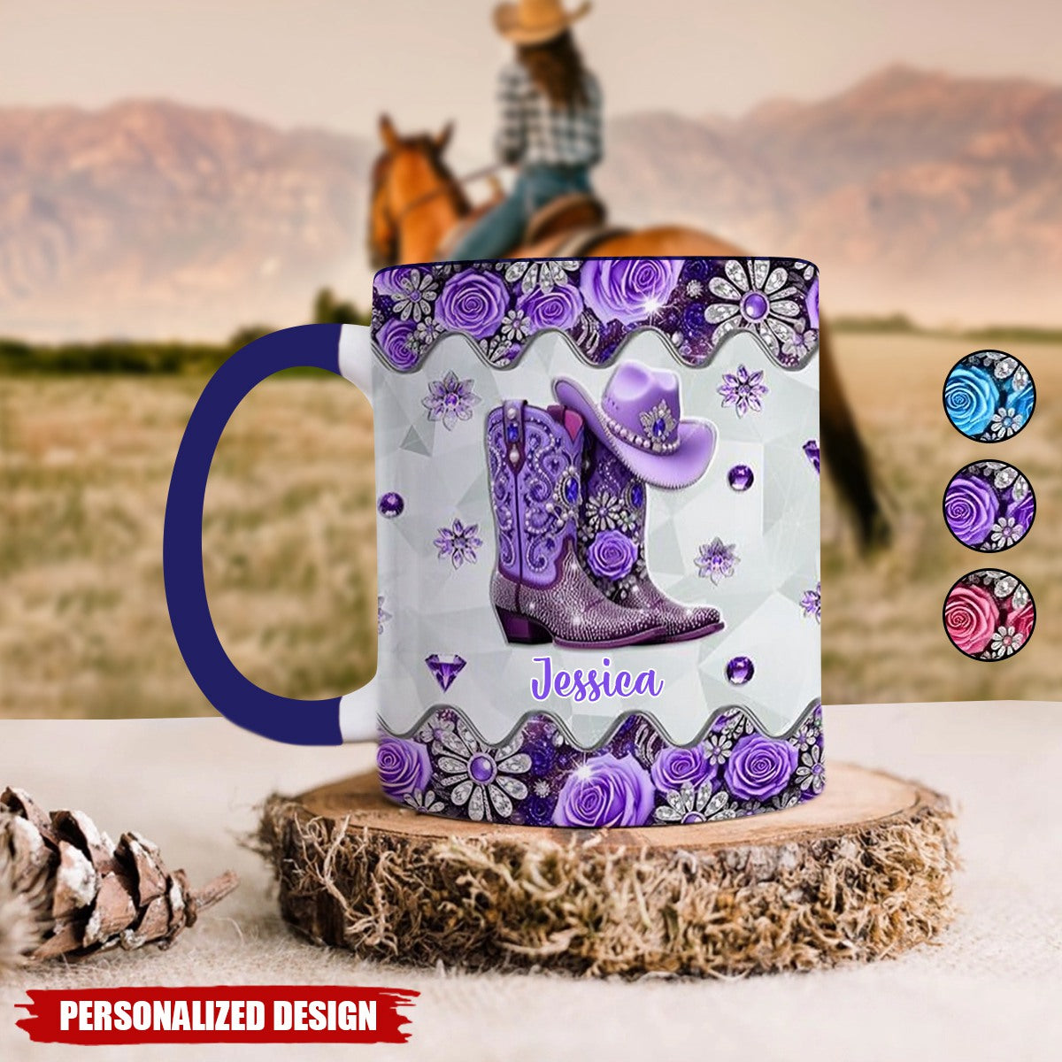 Cowgirl Boots-Personalized Cowgirl Accent Mug
