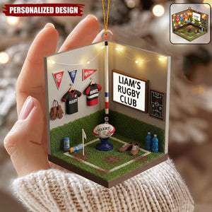 Personalized Rugby Christmas Ornament-Gift For Rugby Players
