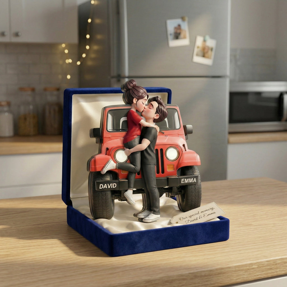 Personalized Romantic Couple Magnetic Acrylic Fridge Magnet - Gift For Couple