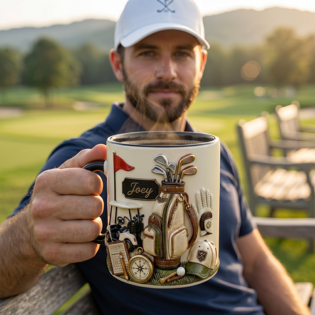 Personalized Custom Name Golf Mug - Gift For Golfer Enthusiasts