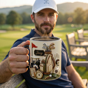 Personalized Custom Name Golf Mug - Gift For Golfer Enthusiasts
