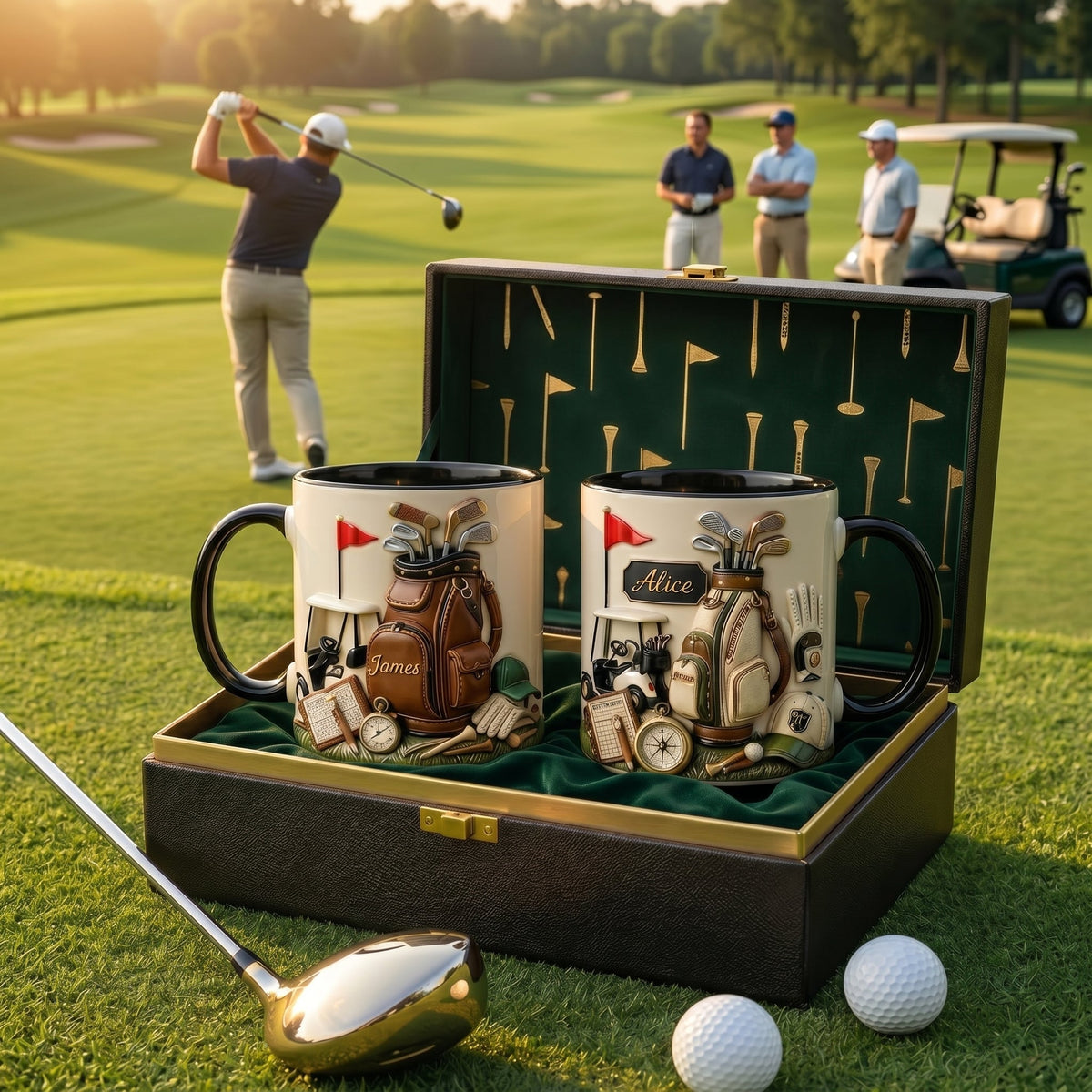 Personalized Custom Name Golf Mug - Gift For Golfer Enthusiasts