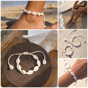Cowrie Shell Anklet Adjustable Summer Festival Vacation Bracelet