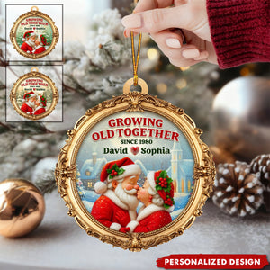 Growing Old Together-Personalized Couple Christmas Ornament-Anniversary Gift