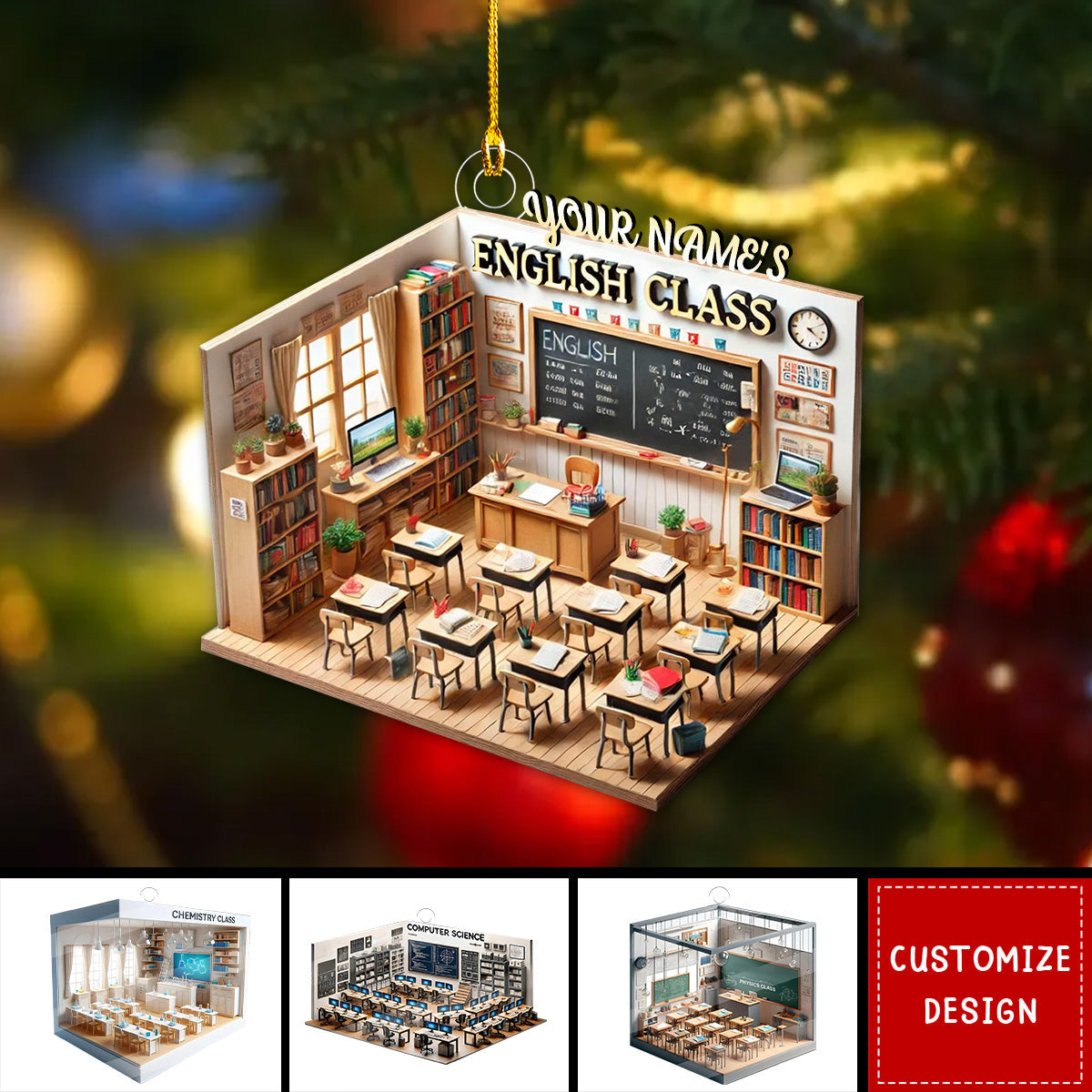 Personalized Classroom Ornament-Gift For teacher-2024 New Release
