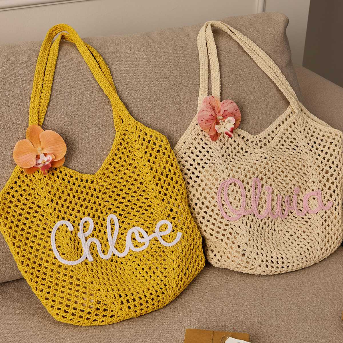 Personalized Beach Tote Bags - Mothers Day Gifts, Bridesmaid Gifts