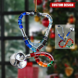 Personalized Stethoscope Christmas Ornament