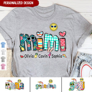Personalized Love Grandma Life Nickname And Kids Summer Trend T-Shirt