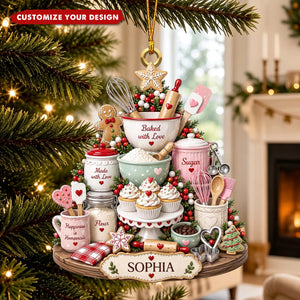 Personalized Christmas Baking Mixer Ornament, Gift For Baking Lovers
