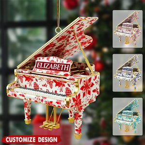 Personalized Piano Christmas Ornament - Gift For Piano Lovers, Musician And Piano Player